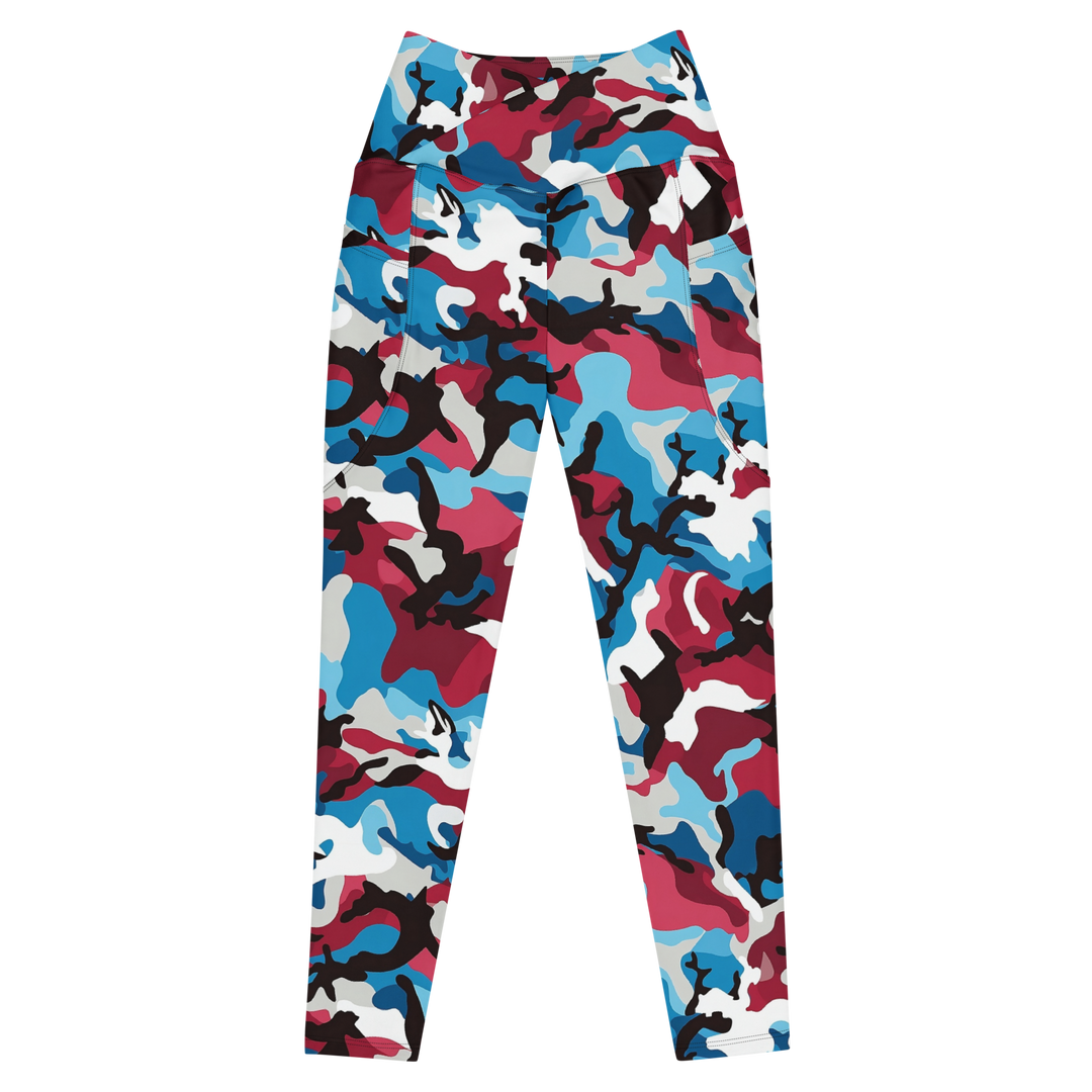 Crossover Leggings With Pockets - Old Glory Camo