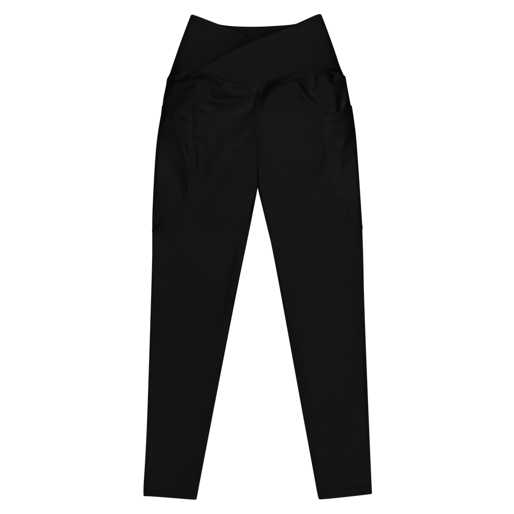 Crossover Leggings With Pockets - Black Primal