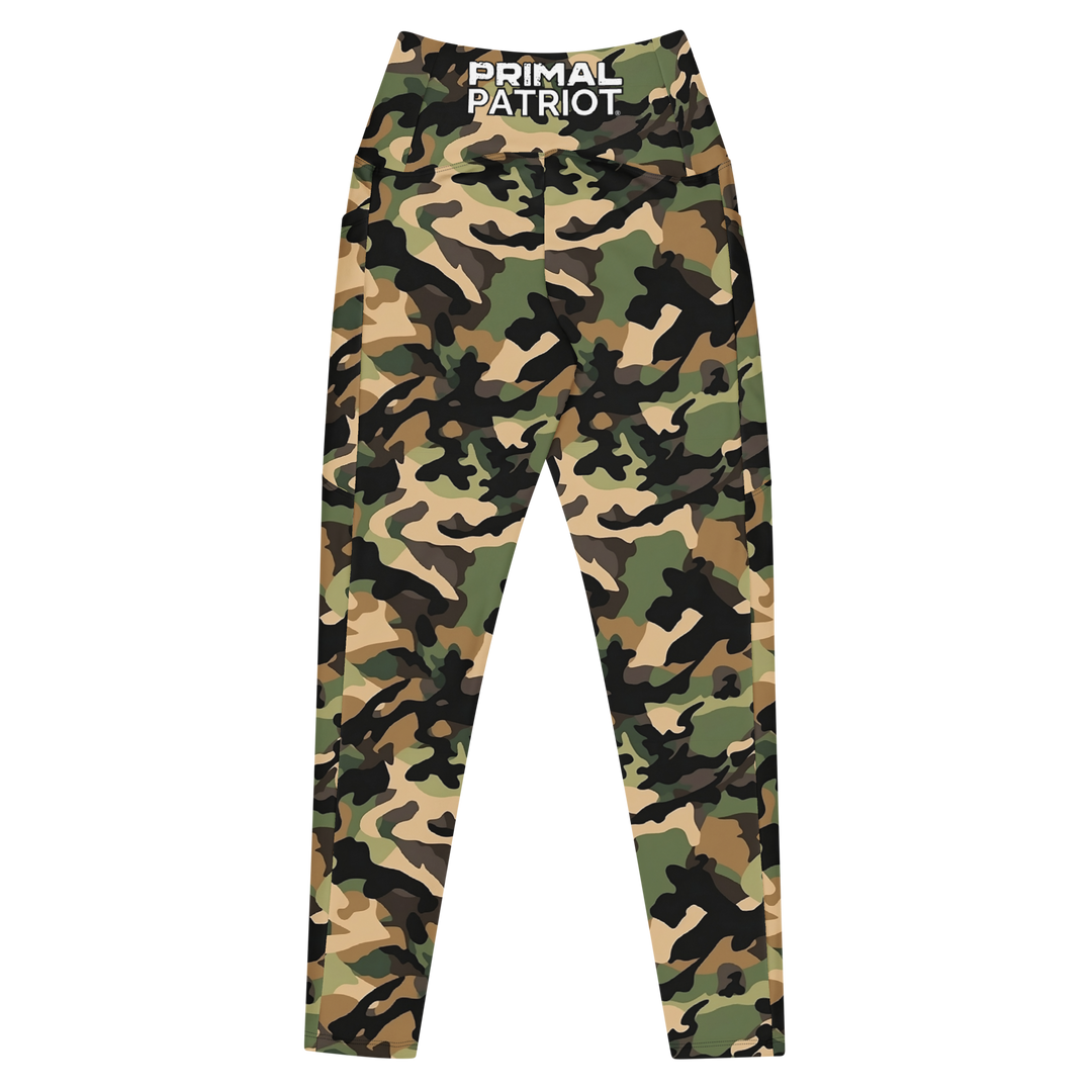 Leggings With Pockets - Woodlands Camo