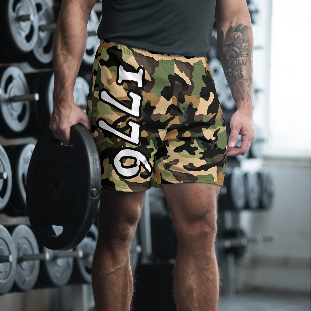 Recycled Athletic Shorts - Woodlands Camo