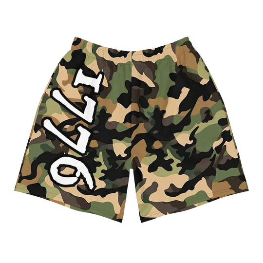 Recycled Athletic Shorts - Woodlands Camo