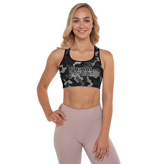 Padded Sports Bra - Night Camo