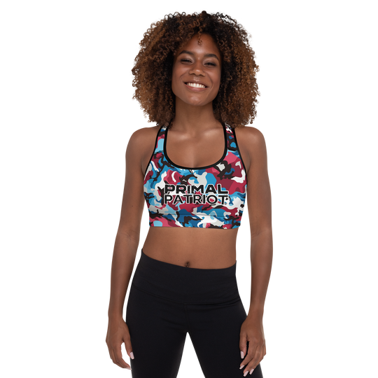 Padded Sports Bra - Old Glory Camo