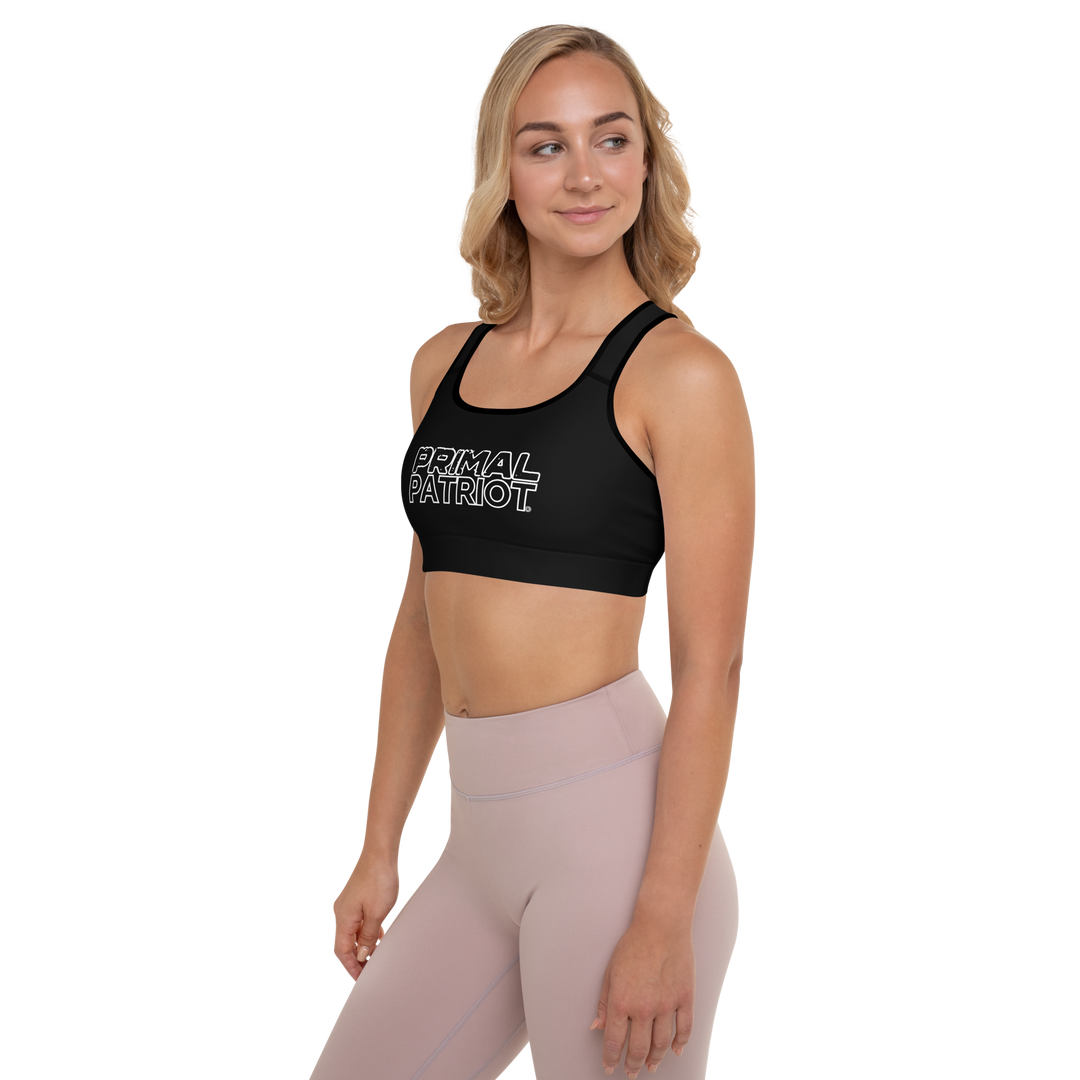 Padded Sports Bra - Black Primal