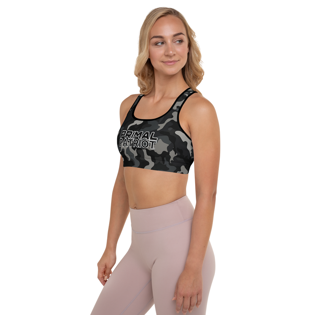 Padded Sports Bra - Night Camo