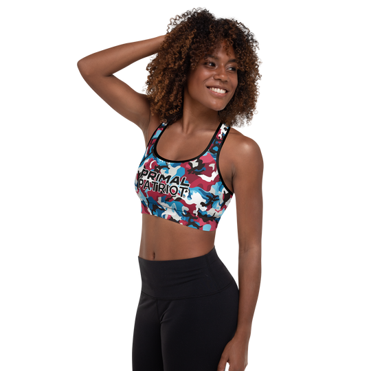 Padded Sports Bra - Old Glory Camo