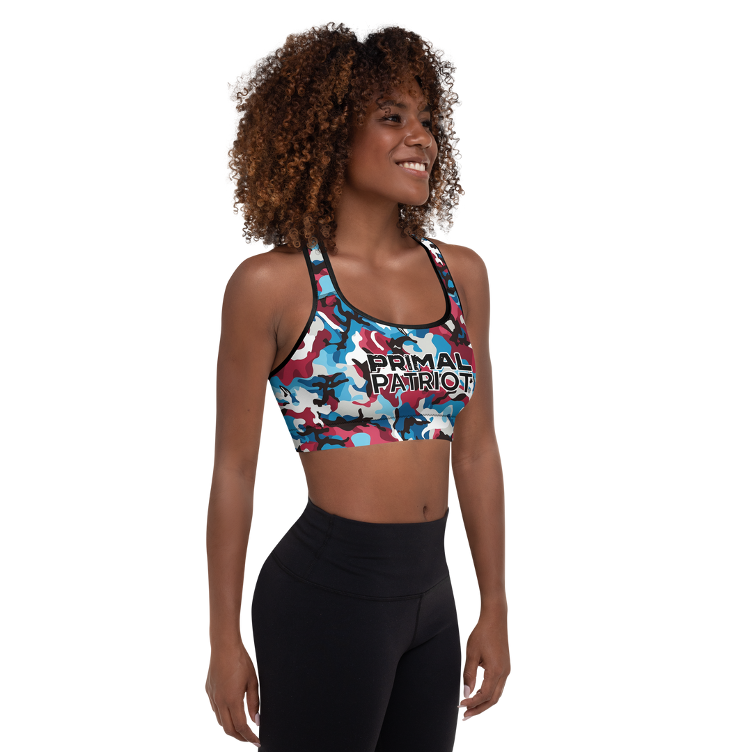 Padded Sports Bra - Old Glory Camo