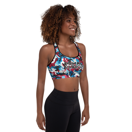 Padded Sports Bra - Old Glory Camo