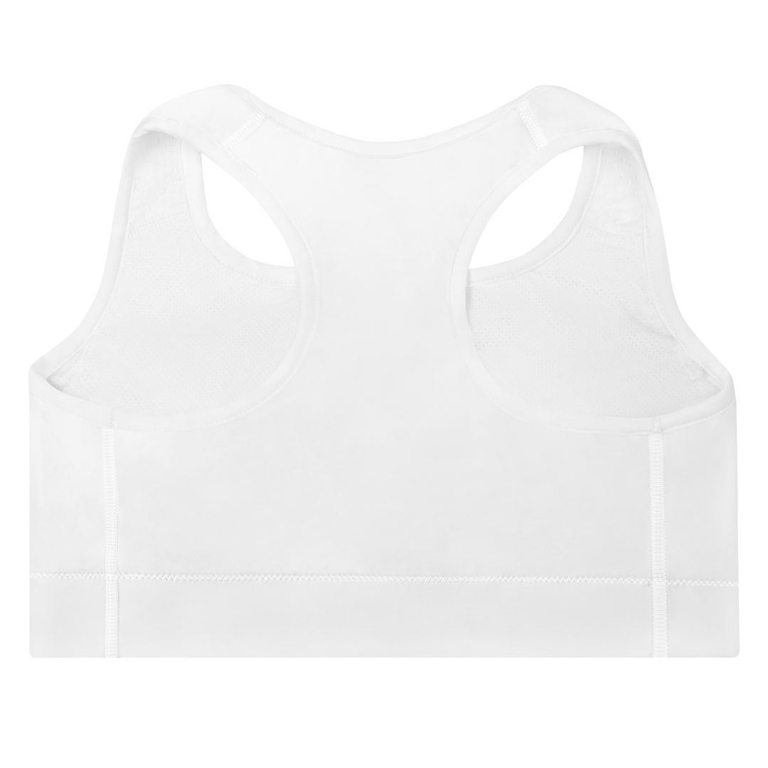 Padded Sports Bra - White Primal