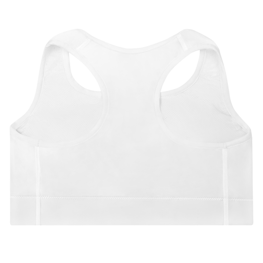 Padded Sports Bra - White Primal