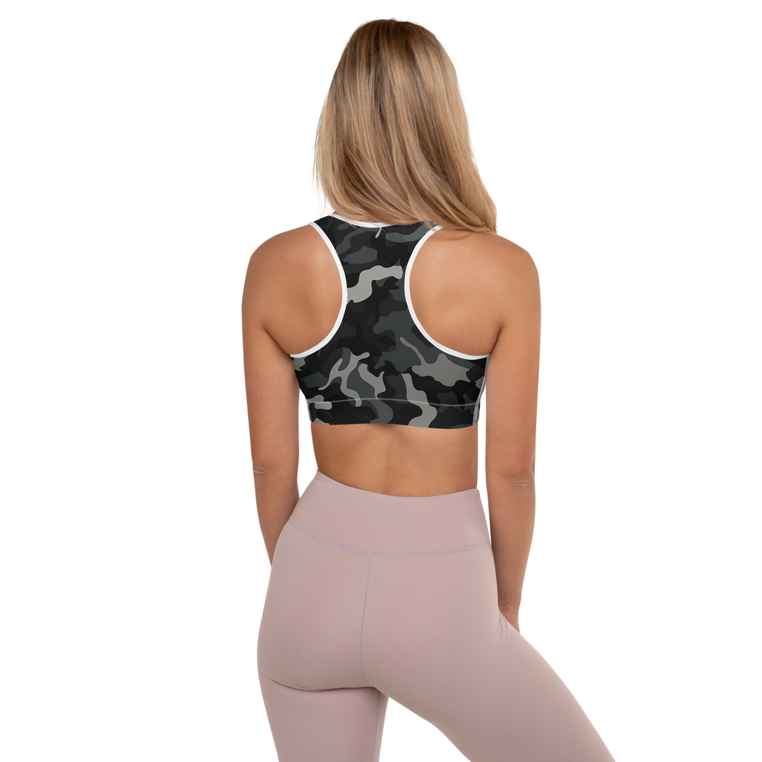 Padded Sports Bra - Night Camo