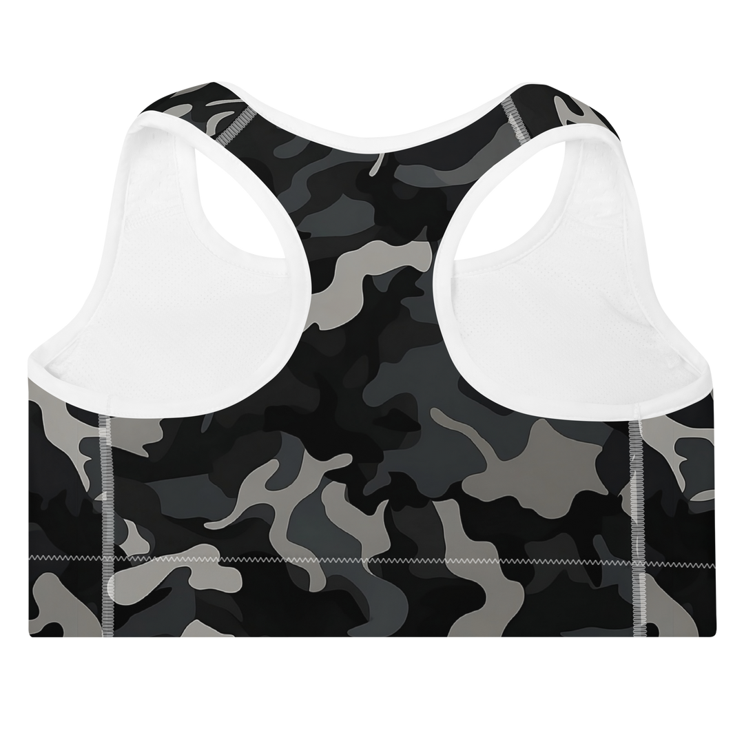 Padded Sports Bra - Night Camo