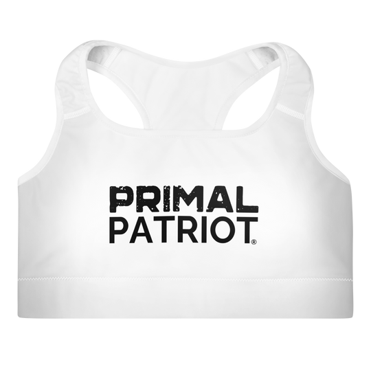 Padded Sports Bra - White Primal