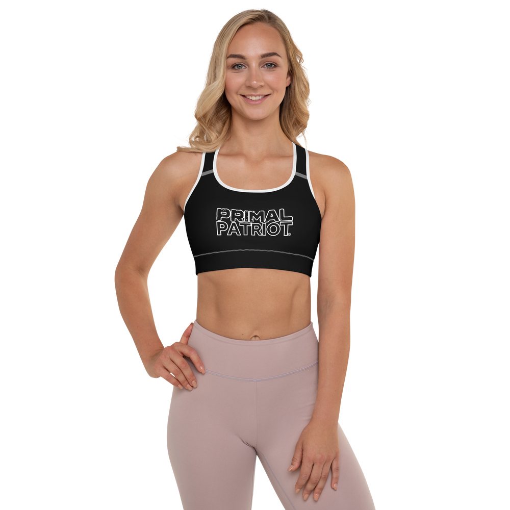 Padded Sports Bra - Black Primal