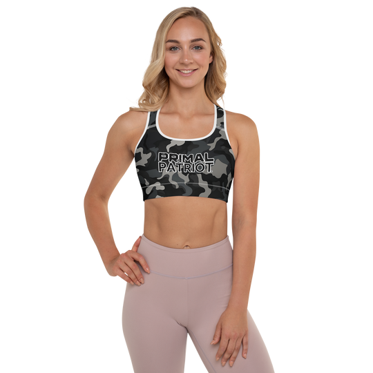 Padded Sports Bra - Night Camo