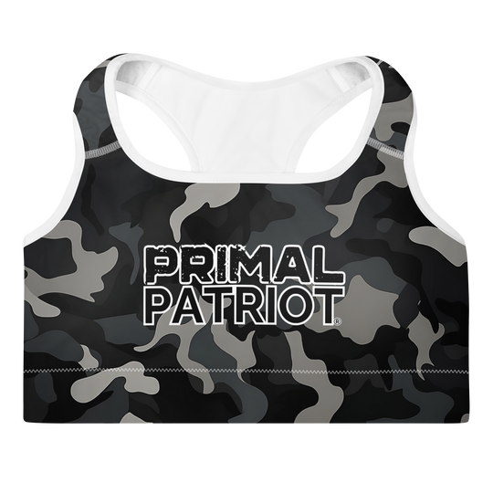 Padded Sports Bra - Night Camo