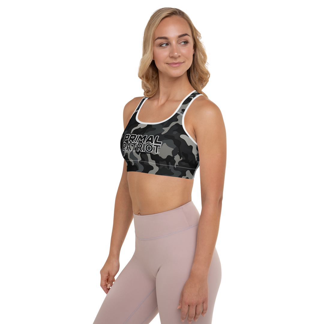 Padded Sports Bra - Night Camo