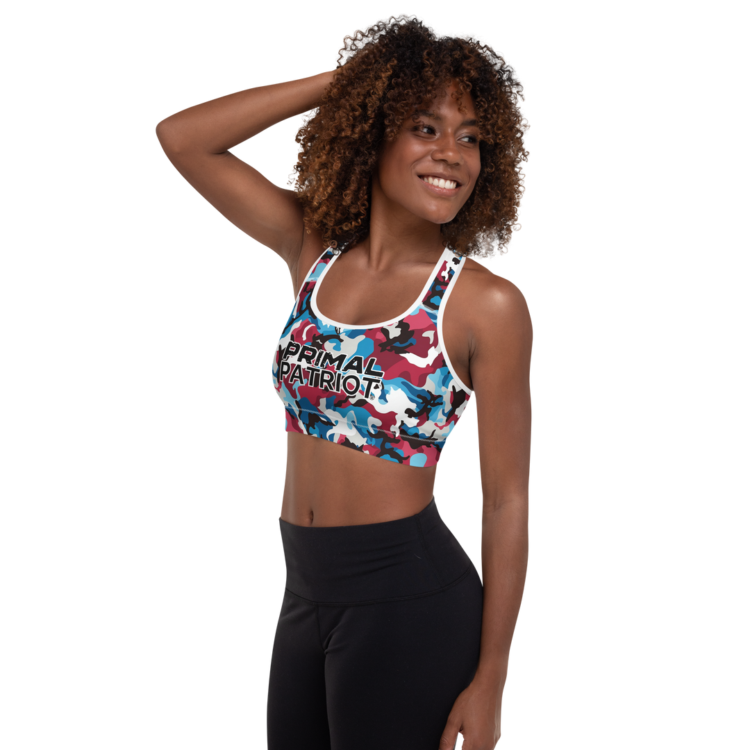 Padded Sports Bra - Old Glory Camo