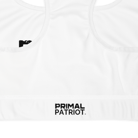 Padded Sports Bra - White Primal