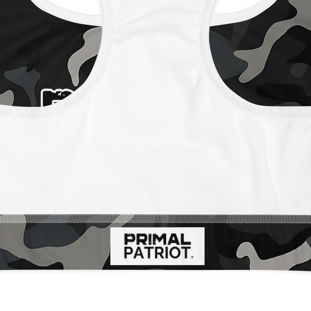 Padded Sports Bra - Night Camo