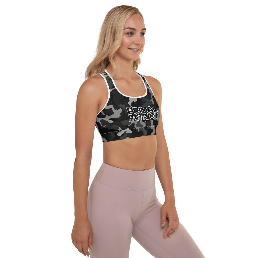 Padded Sports Bra - Night Camo