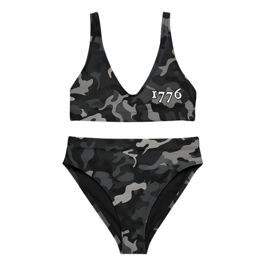 High-Waisted Bikini - Night Camo