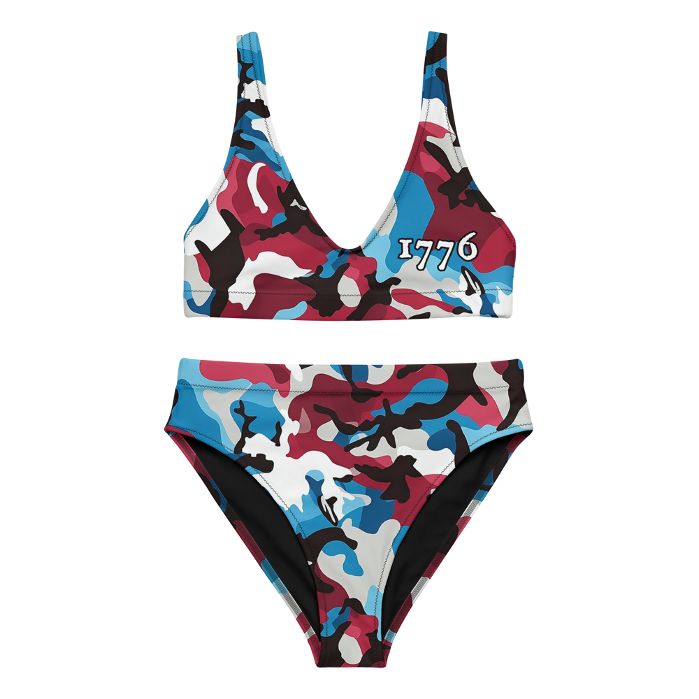 High-Waisted Bikini - Old Glory Camo