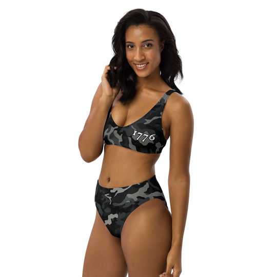 High-Waisted Bikini - Night Camo