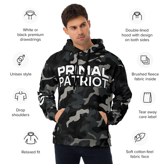 Men's Hoodie - Night Camo