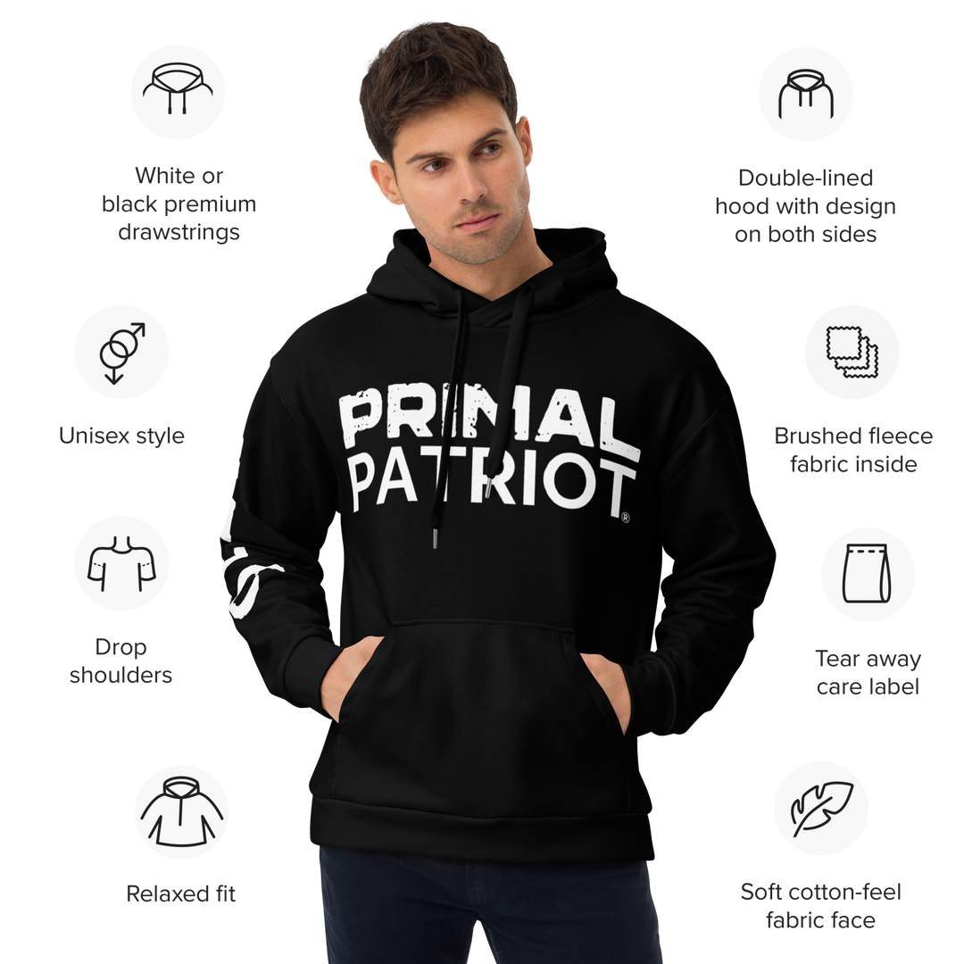 Men's Hoodie - Black Primal