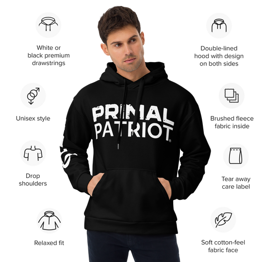 Men's Hoodie - Black Primal