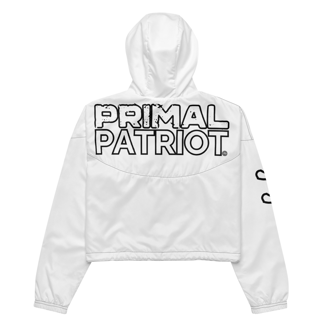 Cropped Windbreaker - White Primal