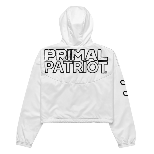 Cropped Windbreaker - White Primal