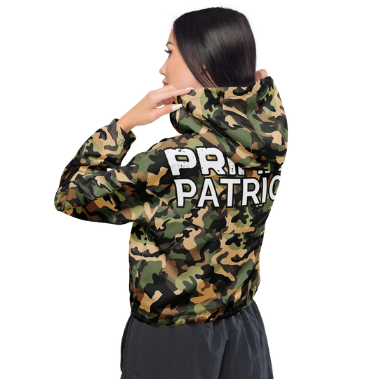 Cropped Windbreaker - Woodlands Camo