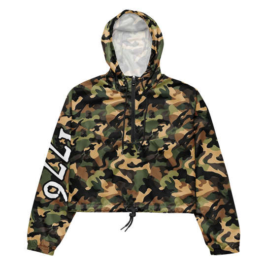 Cropped Windbreaker - Woodlands Camo