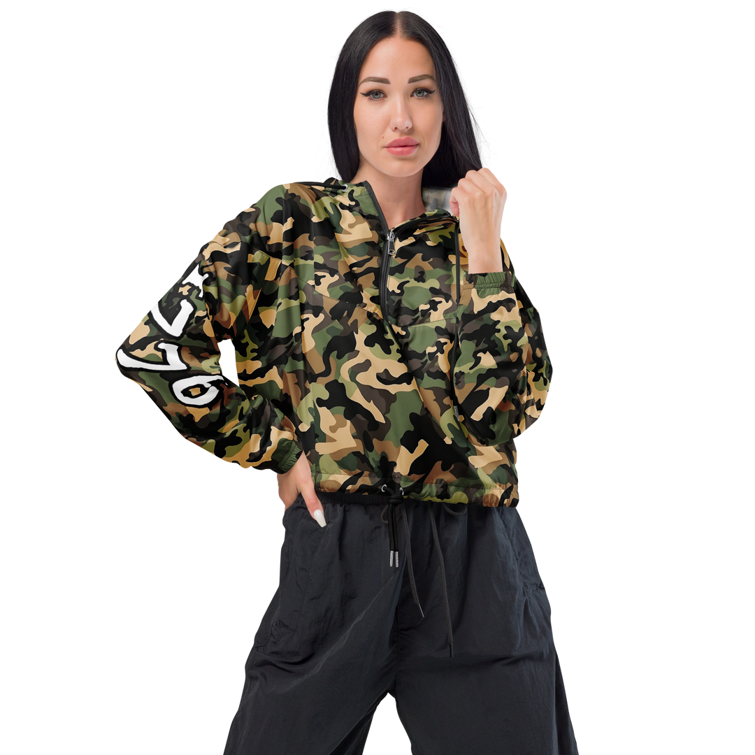 Cropped Windbreaker - Woodlands Camo