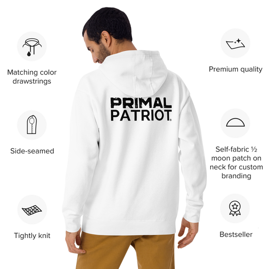 Men's Hoodie - Primal White