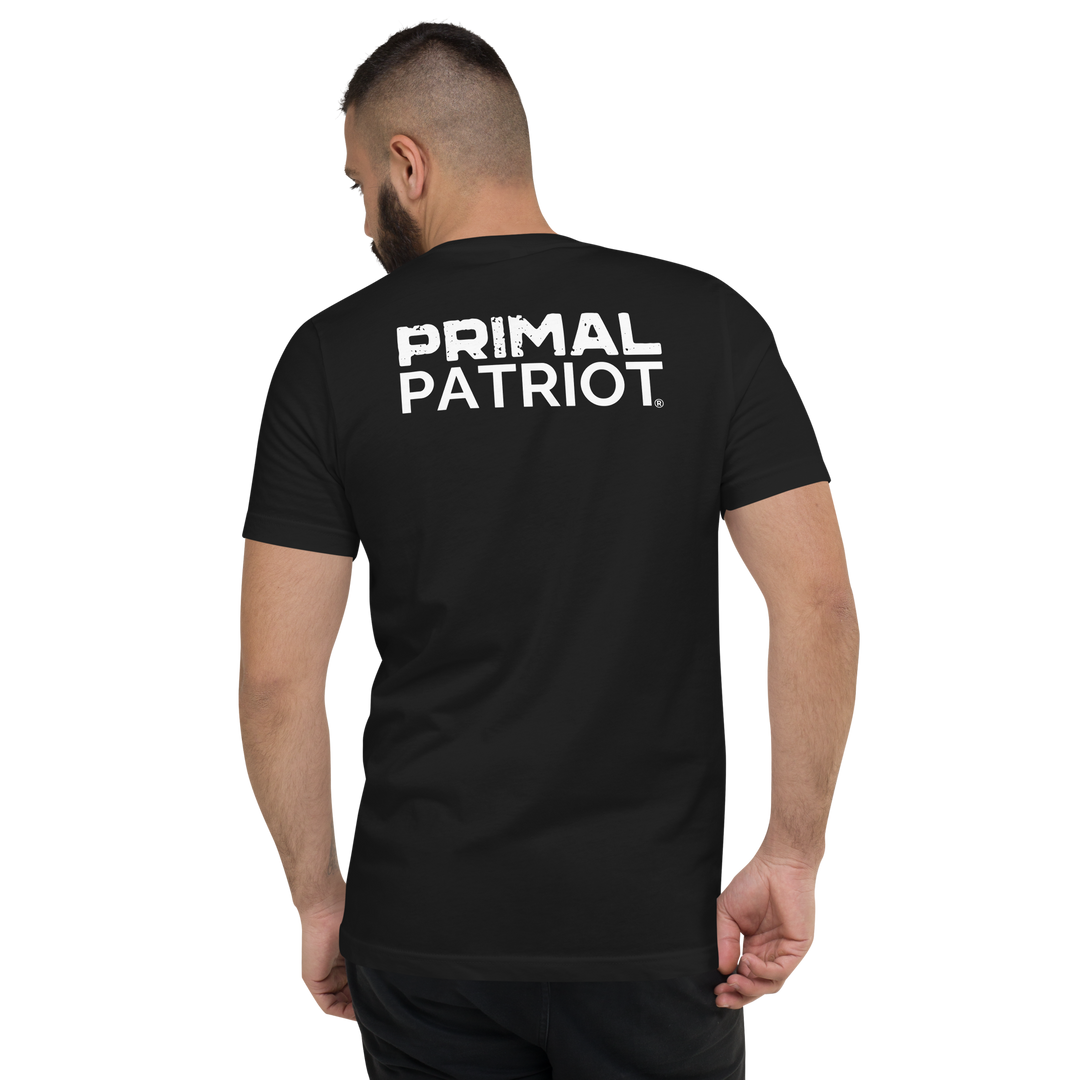 Men's Short Sleeve V-Neck T-Shirt - Black Primal