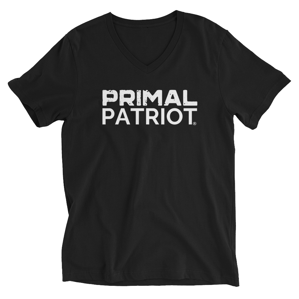 Men's Short Sleeve V-Neck T-Shirt - Black Primal