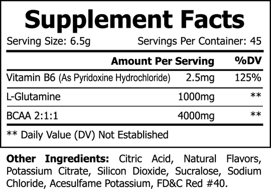 Nikola's Nerve - BCAA Shock Powder (Fruit Punch)